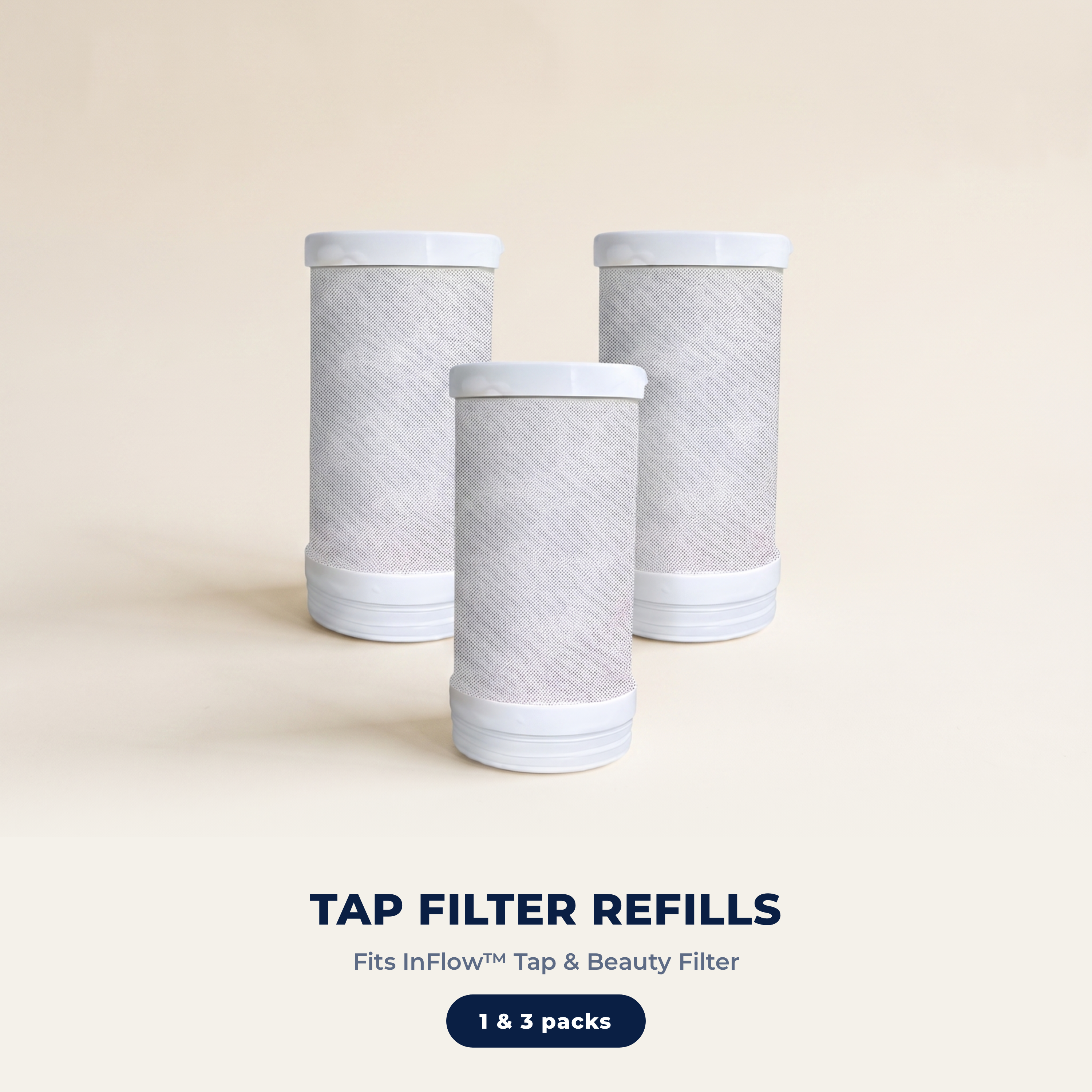 InFlow Tap Filter Refills - three replacement cartridges